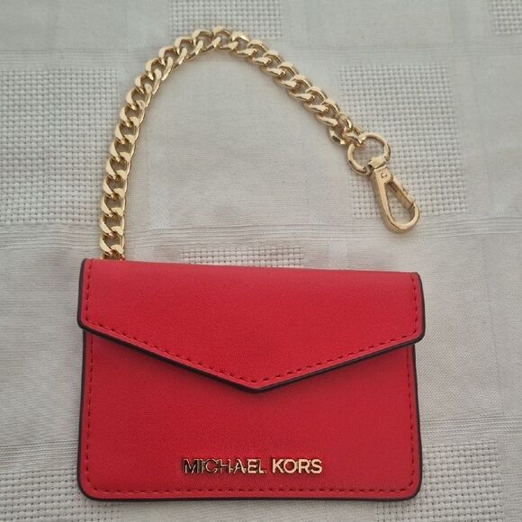 HOST PICK🥳 Michael Kors Scarlet Card Holder with Gold Chain - Picture 15 of 16